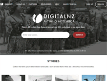 Tablet Screenshot of digitalnz.org
